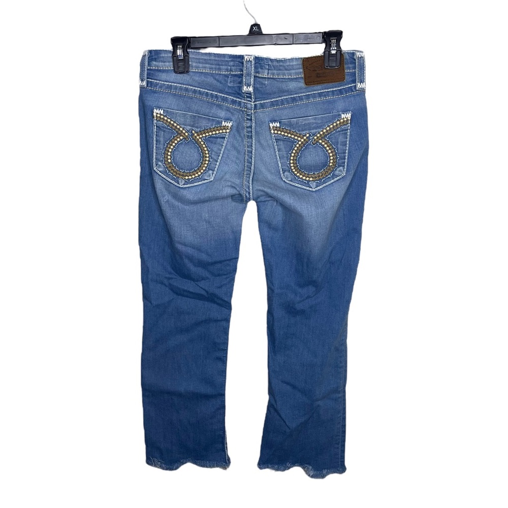 Big Star Jeans Women’s 28x26 Blue Remy Cutoff Stretch Denim Embellished Low Rise - Picture 2 of 10